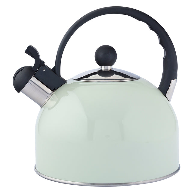 Altom Design Fluitketel RVS 2.5L –Glans Mint Groen – Voor Inductie – Met Fluitje & Koel Handvat – Alle Warmtebronnen