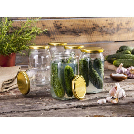 Altom Design Set van 6 Conserveringspotten 900 ml - Weckpot - Jampotten - Inmaakpotten - Voedsel bewaren, conserveren, inmaken