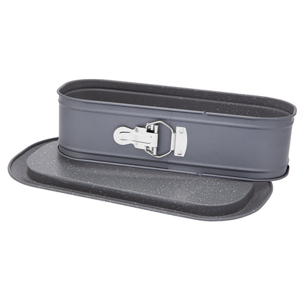 Cakevorm Ovaal 34,5 cm – Springvorm met Antiaanbaklaag – Koolstofstaal – Bakvorm voor Cake, Cheesecake & Brownies