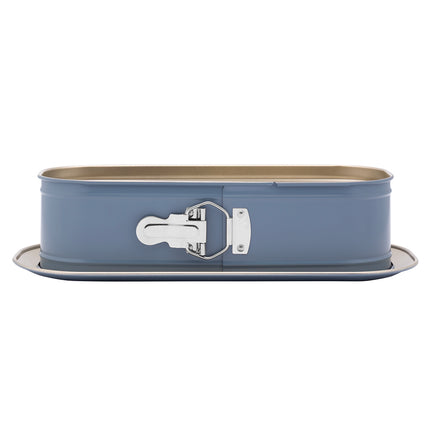 Valdinox Giovanni Ovale Springvorm 34 cm – Blauw met Gouden Accenten – Antiaanbaklaag – Bakvorm voor Cheesecake, Taart & Cake