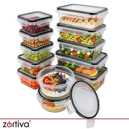 Vershoudbakjes Set 12 Stuks – Meal Prep Bakjes met Deksel – 350 ml tot 1 Liter