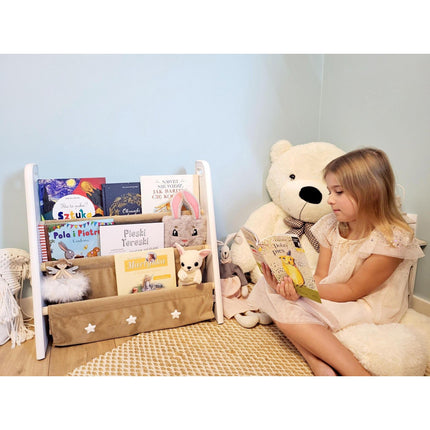 LoveGifts Handgemaakte Montessori Boekenkast Kinderkamer - Speelgoed Opbergrek - 60 x 25 x 58 cm Bruin