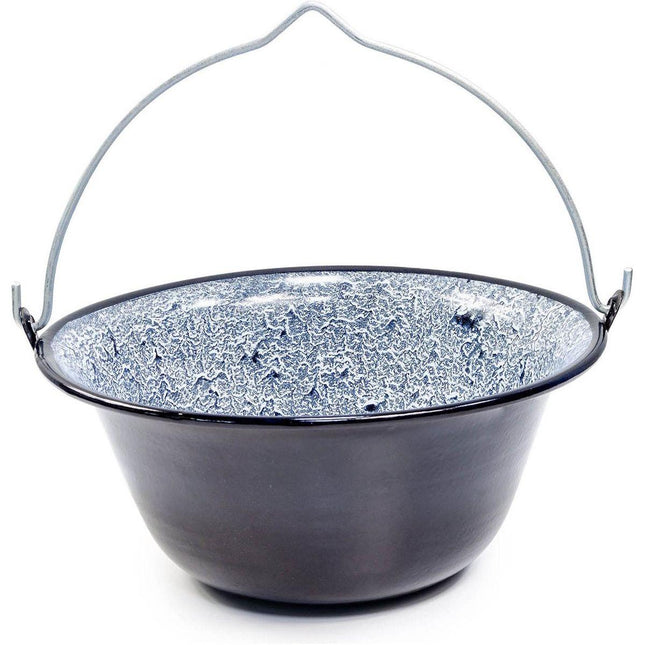 Tragar Emaille Kampvuurketel 8L – Stoofpot- & Goulashketel – Open Vuur – Met Handvat – Zwart
