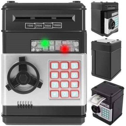 Ruhhy Kluis Voor Kinderen - Number Bank - Speelgoedkluis - Elektronische Geldautomaat - Elektronische Spaarpot - Leer Sparen Met PIN-Beveiligde Kluis