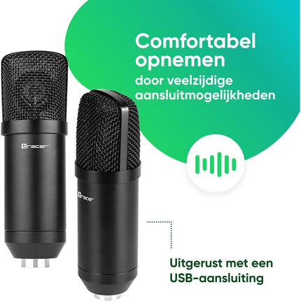 Tracer Premium pro microfoon set met standaard en arm voor gaming & streaming