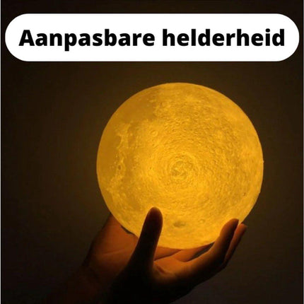 Maanlamp - Lamp - Nachtlamp Maan - Oplaadbaar - 16 kleuren LED - Dimbaar - D14cm