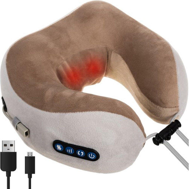 Soulima Verwarmde Nekmassager - 3 Standen Nekmassageapparaat - Elektrische Nekmassager met Warmte 23 x 25 x 12 cm