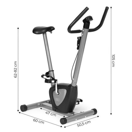 Modern Home Mechanische Hometrainer Fiets Met Verstelbare Weerstand En Computermonitor - Fitnessapparaat- Zwart / grijs