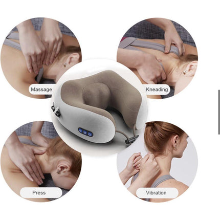 Massagekussen met Shiatsu Nekmassage – Oplaadbaar – U-vorm Reiskussen – Nekmassage Apparaat – Draadloos