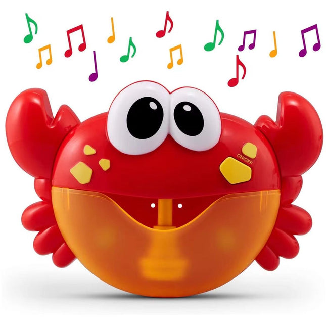 Trendmix Bubble Crab Bad Speelgoed – Muzikale Zeepbellen Krab met 12 Liedjes – Baby en Peuter Bad Speeltje met Bubbels – Rood/Geel