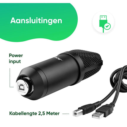 Tracer Premium pro microfoon set met standaard en arm voor gaming & streaming