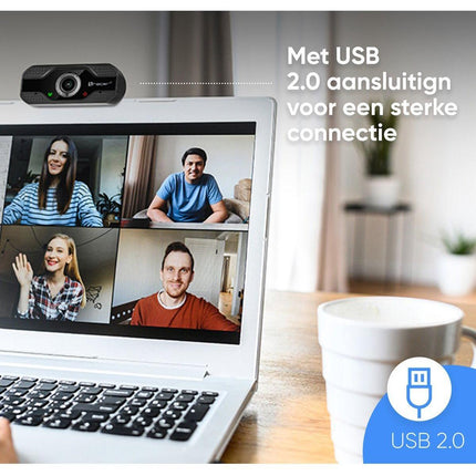 Webcam voor computer of laptop met microfoon full HD USB 2.0