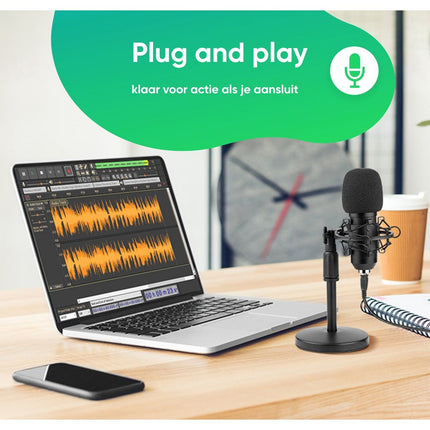 Tracer Premium pro microfoon set met standaard en arm voor gaming & streaming