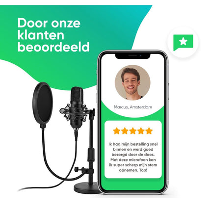 Tracer Premium pro microfoon set met standaard en arm voor gaming & streaming