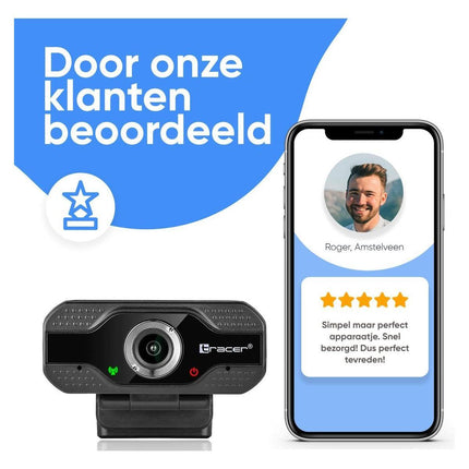 Webcam voor computer of laptop met microfoon full HD USB 2.0