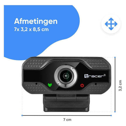 Webcam voor computer of laptop met microfoon full HD USB 2.0
