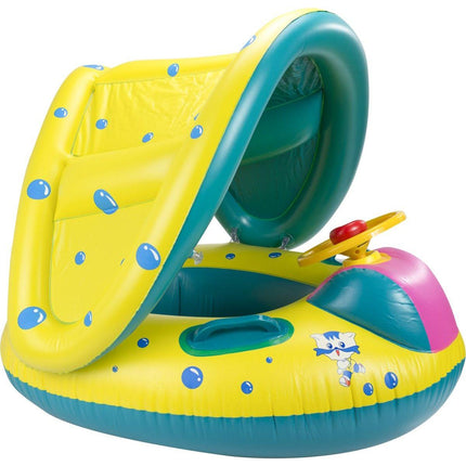 Opblaasbare rubberboot matras met luifel 65x73cm