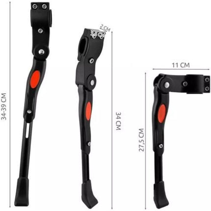 Trizand Fietsstandaard Enkel Mountainbike Aluminium Universeel - 26 cm - Roestvrij