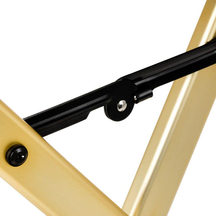 2de kansje Aluminium Visagie en Make up Stoel Goud met Voetensteun - Regisseursstoel - Perfect Voor de Mobiele Visagist