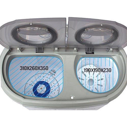 2de kansje Camry CR 8052 camping mini wasmachine met dubbele trommel met 3Kg was en 1Kg centrifuge capaciteit