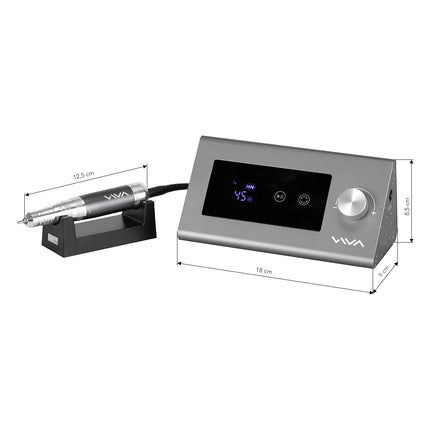 VIVA 602S Manicure en Pedicure Nagelfrees 45.000 RPM - Twist-lock-systeem - Touch-bedieningspaneel - Freesmachine - Grijs