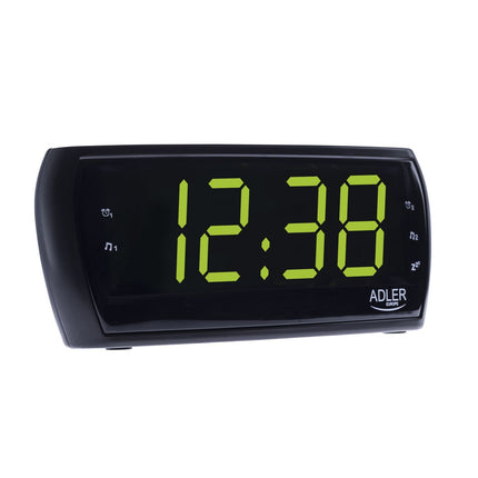 Adler AD 1121 Wekkerradio – Digitale Wekker met Radio – Groot LED Display – Dubbel Alarm & Snooze – Zwart