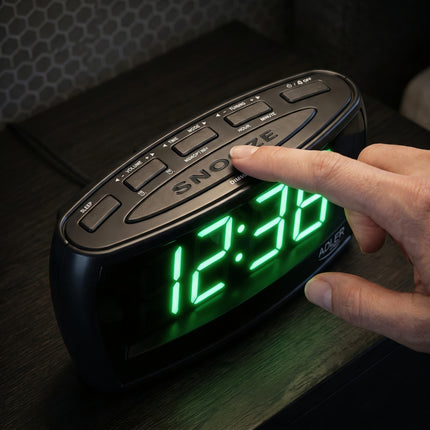 Adler AD 1121 Wekkerradio – Digitale Wekker met Radio – Groot LED Display – Dubbel Alarm & Snooze – Zwart