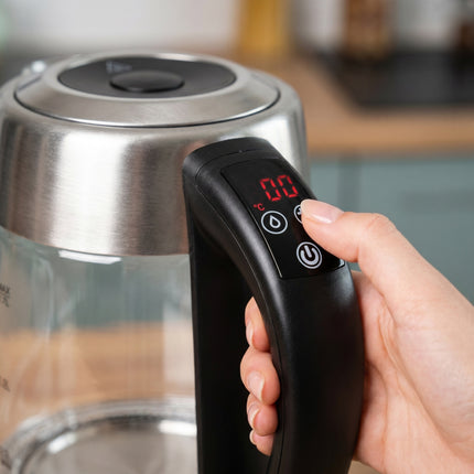 Adler AD 1247 Glazen Waterkoker 1,7 Liter 2200W – Temperatuurregeling 60-100°C – Warmhoudfunctie
