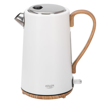 Waterkoker 1,7 Liter 2200W – RVS – STRIX Beveiliging – Wit