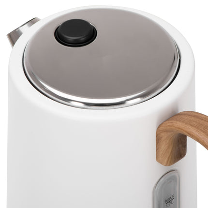 Waterkoker 1,7 Liter 2200W – RVS – STRIX Beveiliging – Wit