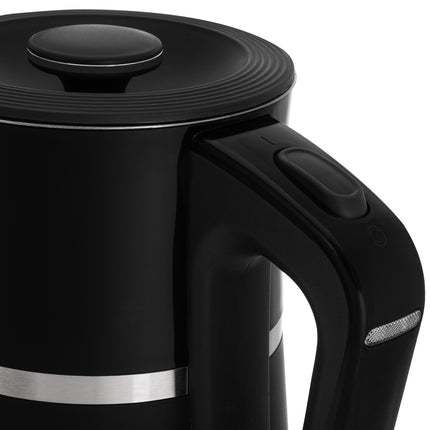 Adler AD 1355 Waterkoker 1,7 Liter 2200W – Dubbelwandig – RVS Binnenzijde – Zwart