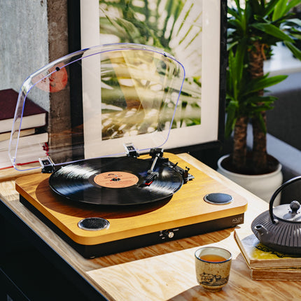 Adler AD 1914E Platenspeler met Speakers & Bluetooth – Vinyl Speler met USB – 33/45/78 Toeren – Hout