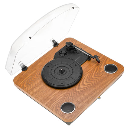 Adler AD 1914E Platenspeler met Speakers & Bluetooth – Vinyl Speler met USB – 33/45/78 Toeren – Hout