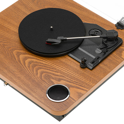 Adler AD 1914E Platenspeler met Speakers & Bluetooth – Vinyl Speler met USB – 33/45/78 Toeren – Hout