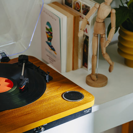 Adler AD 1914E Platenspeler met Speakers & Bluetooth – Vinyl Speler met USB – 33/45/78 Toeren – Hout