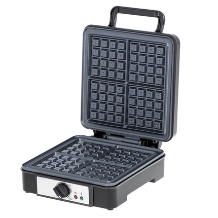 Adler AD 3049 Wafelijzer voor 4 Belgische Wafels – 1800W – Regelbare Temperatuur – Anti-aanbaklaag