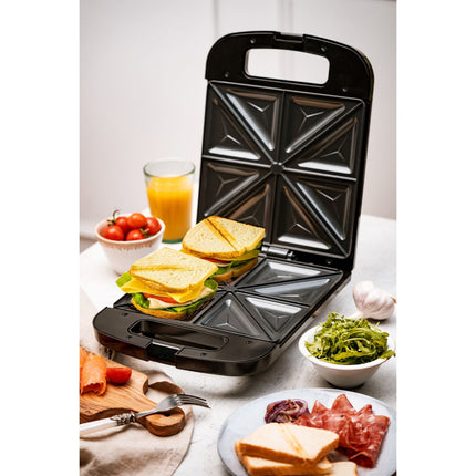 Adler AD 3055 XL Tosti IJzer voor 4 Tosti's – 2000W – Groot Tosti Apparaat – Anti-aanbaklaag