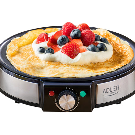 Adler Pannenkoekenmaker 30 cm 1600W – Elektrische Crêpe Maker – Regelbare Temperatuur