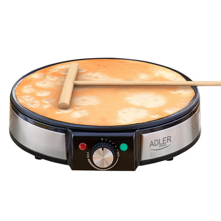 Adler Pannenkoekenmaker 30 cm 1600W – Elektrische Crêpe Maker – Regelbare Temperatuur