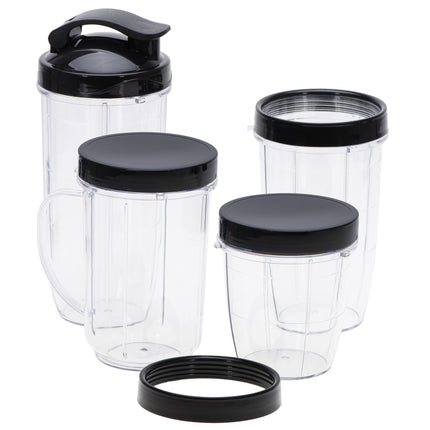 Adler AD 4084 Blender 1200W met 4 Bekers – Smoothie Blender To Go – IJscrusher – Zilver
