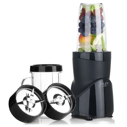 Blender 1200W met 4 Bekers – Smoothie Blender To Go – Smoothie Maker – IJscrusher – Zwart