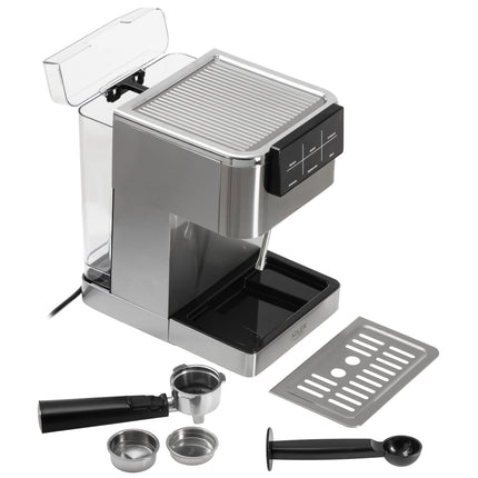 Adler Espressomachine 20 Bar 1350W – Pistonmachine met Melkopschuimer – Thermoblock – RVS