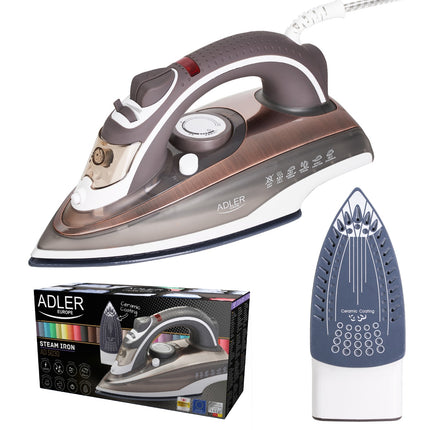 Adler AD 5030 Stoomstrijkijzer 3000W – Keramische Strijkzool – 70 g/min Stoomstoot – 310 ml