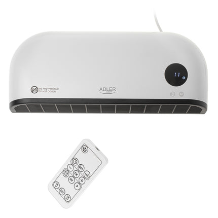 Adler AD 7751 Elektrische Wandkachel 2000W – Keramische Kachel met Afstandsbediening – Timer – Wit