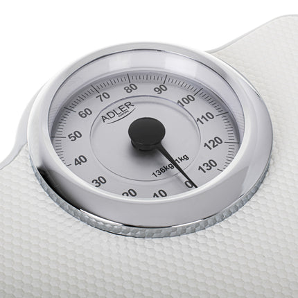 Adler AD 8180 Personenweegschaal – Mechanische Analoge Weegschaal tot 136 kg – Zonder Batterijen – Antislip