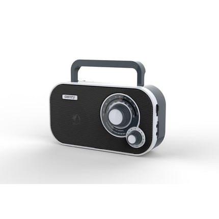 Camry CR 1140B Draagbare Radio – AM FM Radio op Batterijen & Netstroom – Analoge Radio met Hoofdtelefoonaansluiting – Zwart