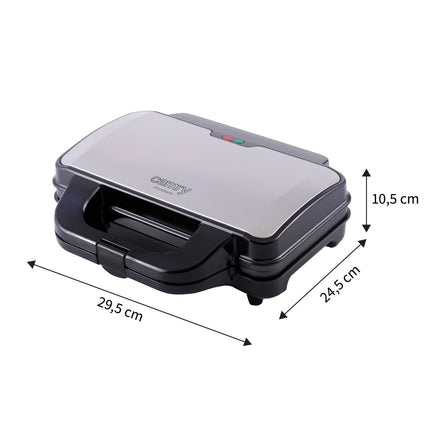 Camry CR 3054 Tosti Apparaat XL – Tosti IJzer voor 2 Grote Tosti's – 1300W – Antiaanbaklaag