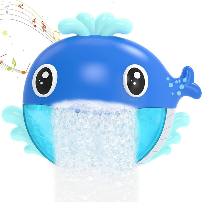 Trendmix Bubble Whale Bad Speelgoed – Muzikale Walvis met Zeepbellen en 12 Liedjes – Bubbels Bad Speeltje Baby & Peuter – Blauw