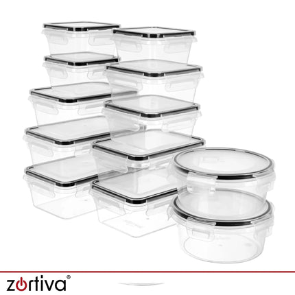 Vershoudbakjes Set 12 Stuks – Meal Prep Bakjes met Deksel – 350 ml tot 1 Liter