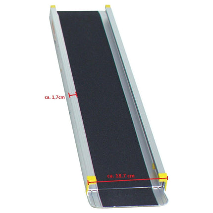 Trendmix 2x Verstelbare Telescopische Aluminium Oprijplaten – 121,5 tot 212,5 cm – Voor Rolstoel & Scooter – Max. 270 kg Belastbaar – Antislip – Inklapbaar